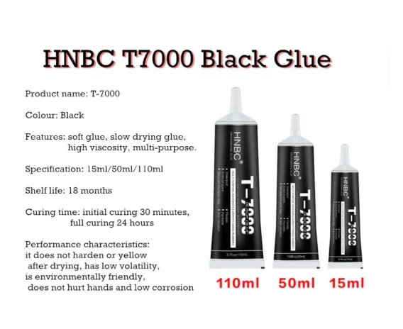 COLLE B7000 NOIR GLUE ADHESIF 15/50/110ml T-7000